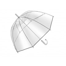 Dome Umbrella"Bellevue"transparent/sil.