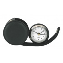 Metal alarm clock,"Carpe Diem", black