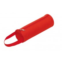 Pen bag round "School", red