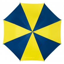 Autom. stick umbrella"Disco",blue/yellow