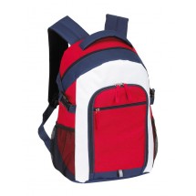 Backpack 'Marina' 600D, white/blue/red