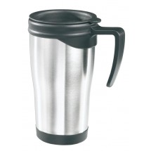 Mug with lid, stainless steel