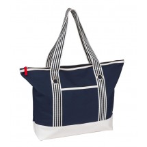 shopper "Marlene", 300D,navy blue/white