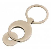 Keyring Coin holder w/ coin, dull finish
