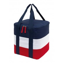 Cooler bag, "Marina"600D blue white/red