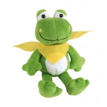 Plush frog "Bernd" with yellow scarf