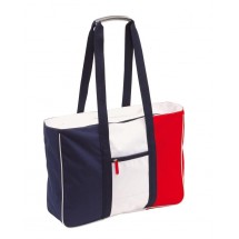 Beach bag, 600D, "Marina" blue white/red