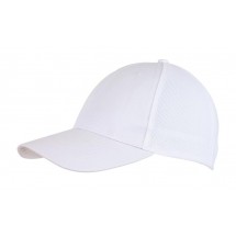 6-Panel cap with Mesh "Pitcher", white