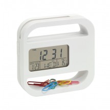 LCD alarmclock "Helpdesk", white