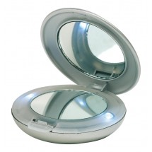 Make-up mirror w.LED light,"Diva",silver