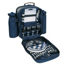 Picnic backpack, 4 P., blue "Hyde Park"