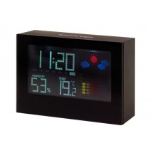 Weather forecast clock w/ color display