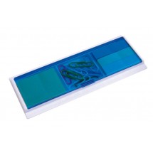 ruler "Cool", white/transparent blue
