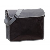 Shoulder bag "Visual", 600D, grey/black