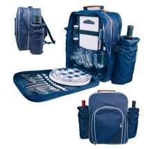 Picknick-rugzak voor 4 personen - blauw
