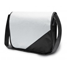 Collegebag "Wiesbaden" - wit/zwart
