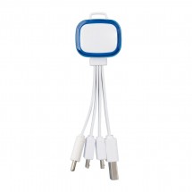 Multi USB laadkabel REFLECTS-COLLECTION 500 wit/blauw