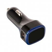 USB car charger REFLECTS-COLLECTION 500 zwart/blauw