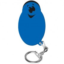 Winkelwagenmunthouder met 1-Euro-muntje "Smiley" - zwart/blauw