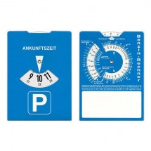 Kartonnen parkeerschijf - blauw/wit