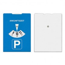 Kartonnen parkeerschijf - blauw/wit