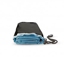Sporthanddoek in nylon zak DRYE - blauw