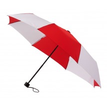 opvouwbare paraplu, voeg uw eigen doming toe!!-rood/wit