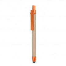 Gerecycled kartonnen touch pen RECYTOUCH - oranje