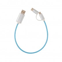 3-in-1 LED flow kabel - blauw