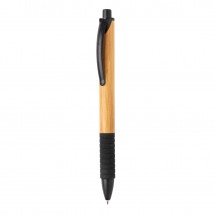 Bamboe & tarwestro pen, zwart - zwart