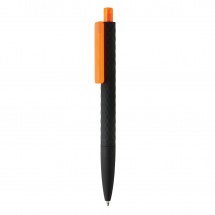 X3 zwart smooth touch pen, oranje