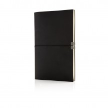 Swiss Peak A5 flexibele softcover-notitieboek - zwart