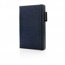 Deluxe A5 denim notitieboek - donkerblauw