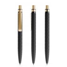 prodir QS01 Soft Touch PRS Push pen - black/gold satin finish