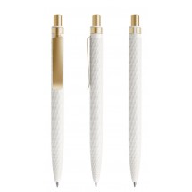 prodir QS01 PMS Push pen - white/gold satin finish