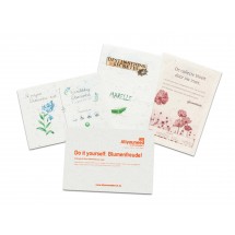 Samenpapier DIN A6 - 10 5 x 14,8 cm - Postkarte - Blumenmischung 4/0-c