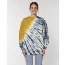 Uniseks sweater Firer Tie and Dye tie&dye india ink grey/ochre XS