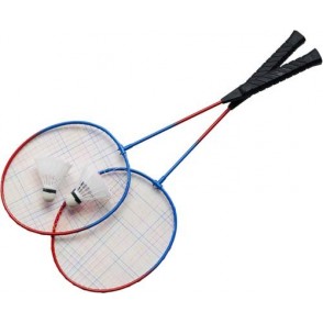 Badmintonset met 2 rackets, 2 shuttles