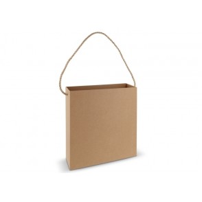 Box bag 35x35x11cm, Bruin