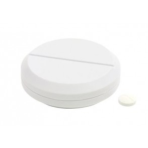 Pillbox with cutter "Easy Cut" ,white