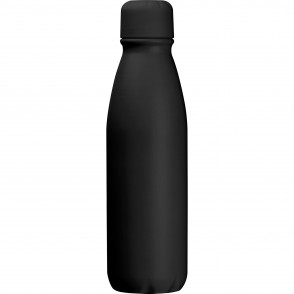 Trinkflasche aus Metall, 600ml, schwarz