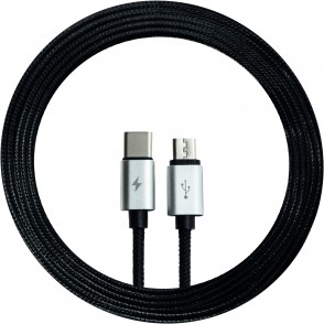 2-in-1 Micro / Type C cable Textil