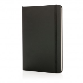 A5 Basic hardcover PU notitieboek, zwart
