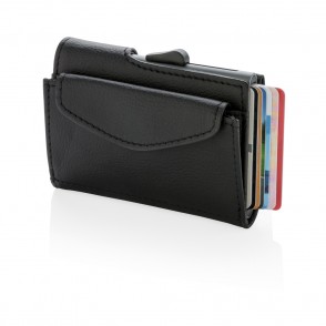 C-Secure RFID kaarthouder &portenonnee met munt vakje, zwart