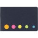 Memoboekje met 5 verschillende kleuren 'Sticker' - zwart