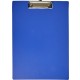 Kunststof klembord / clipboard (A4) - kobalt blauw