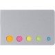 Memoboekje met 5 verschillende kleuren 'Sticker' - zilver