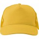Katoenen pet met kunststof cap 'Sunshine' - geel