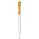 Kugelschreiber CLEAR - weiss/apricot-gelb