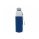 Trinkflasche aus Glas mit Neoprenhülle 500ml, Transparent Hellblau